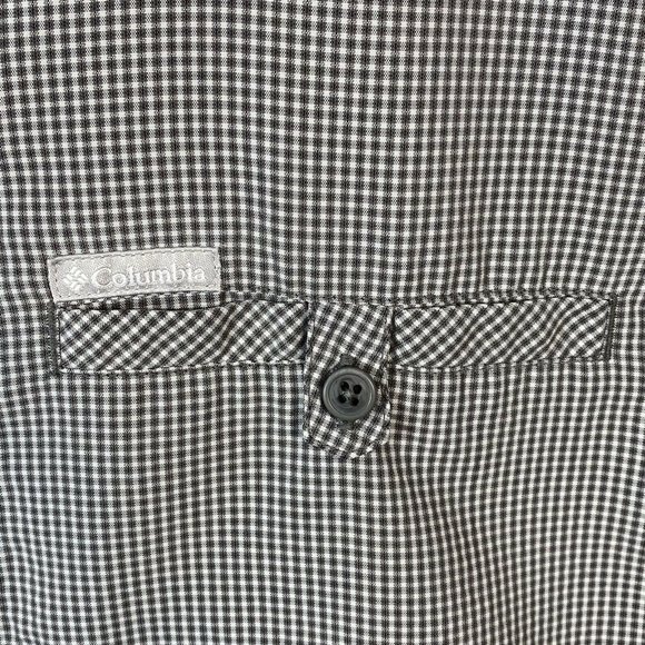 Columbia Declination Trail II Medium Short Sleeve Shirt Omni-Shade Gray Plaid - Picture 11 of 12